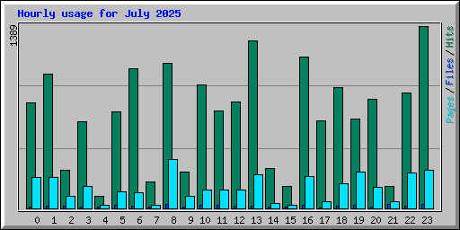 Hourly usage for July 2025