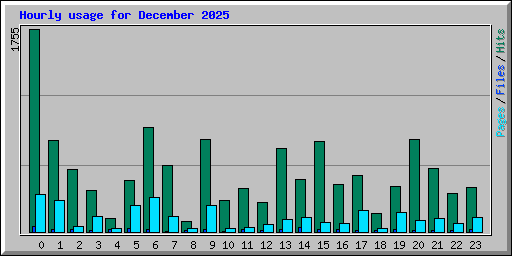 Hourly usage for December 2025