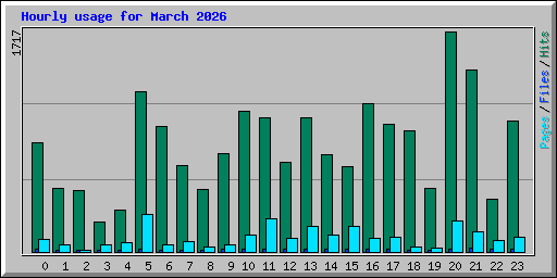 Hourly usage for March 2026